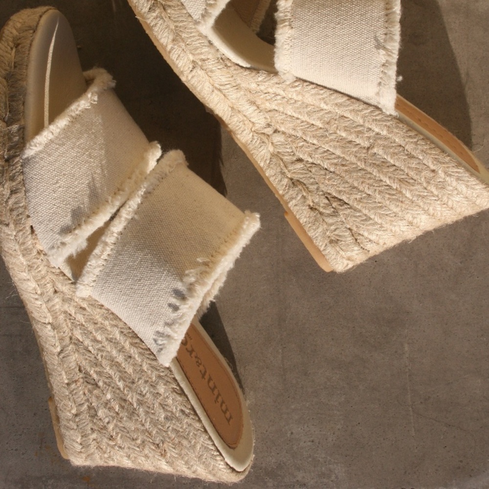 High heel wedge espadrille Mint&Rose sz39/8.5 NIB
